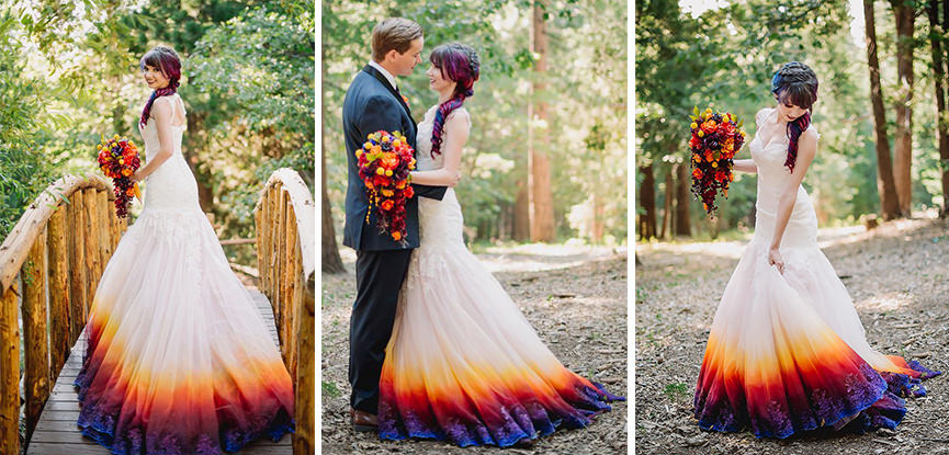 vestido de casamento colorido